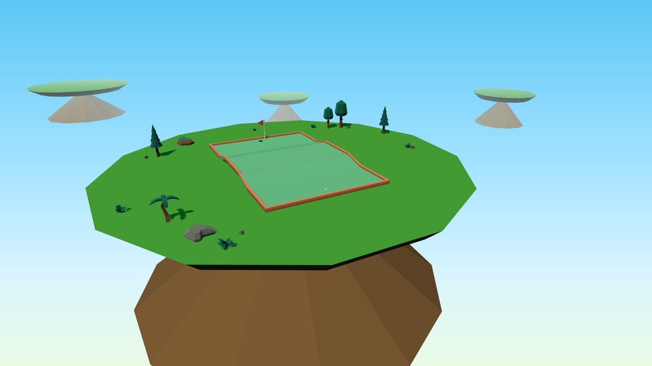 A ramp on a mini-golf hole